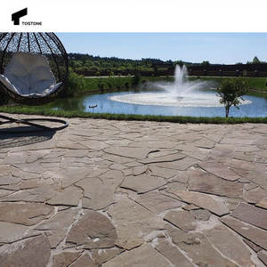 Tostone - Baldosa de Piedra Natural Travertino Beige Blanco, Estilo Crazy Paving, <span class=keywords><strong>para</strong></span> Decoración de Piscinas Exteriores y Patios - Product Image 2