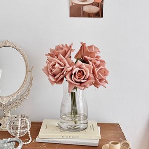 Ramo de Rosas de Seda, Flores Artificiales de Alta Simulación, Accesorios de Decoración para Bodas y Hogar - Product Image 4