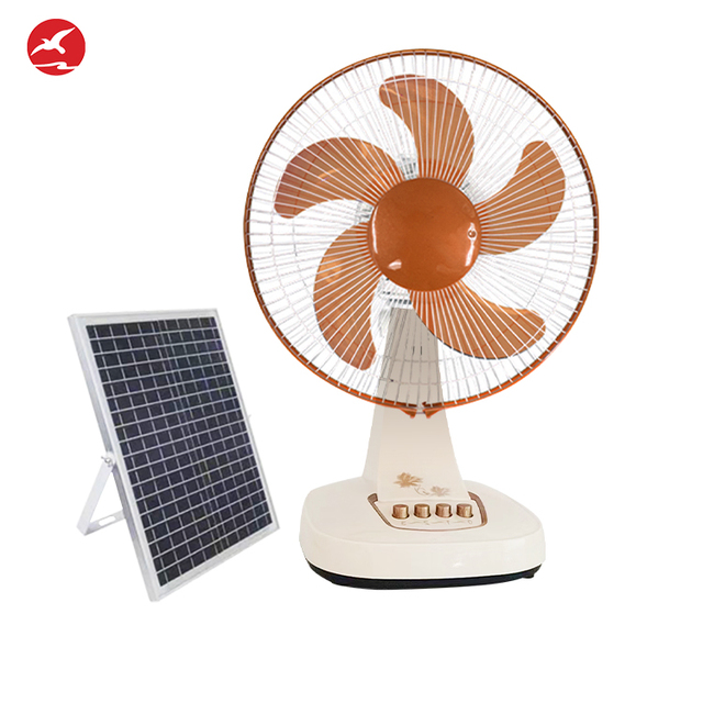 Factory Price Summer Cooling Solar Powered Rechargeable 12INCH 10W Desk Fan