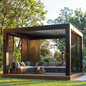 Pérgola Bioclimática Moderna de Aluminio para Exteriores, Techo de Celosía Motorizado, Precio de Fábrica, para Jardín o Patio Trasero - Product Image 1