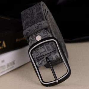 Ceinture en cuir pleine fleur faite à la main, style vintage rétro américain, avec boucle ardillon, unisexe, pour jeans, ceinture de travail en cuir véritable souple, 3,8 cm - Product Image 5