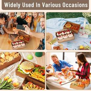 Bandejas de Cartón Desechables para Alimentos, Contenedores Pop-Up de 4 Esquinas para Cenas de Cine, Fiestas y Picnics - Product Image 6