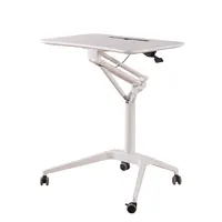 Premium mobil masa, kolayca ayarlamak masaüstü yükseklik kullanarak el pnömatik yüksekliği ayarlanabilir kolu