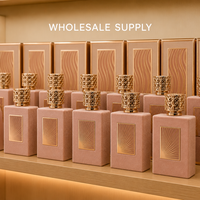 Flacon de parfum vide personnalisé 100 ml avec bouchon or rose, flacon carré en verre finition velours, vente en gros, flacon pulvérisateur rechargeable