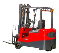 Chariot élévateur électrique Yancha à trois roues, batterie au plomb-acide, déplaceur latéral hydraulique, pneus pleins, mât à trois étages, 24V/240Ah