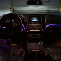 Kit d'éclairage ambiant intérieur de voiture TMPRO à motif carbone, 64 couleurs LED, pour Mercedes-Benz X166 ML/GL/GLE/GLS, accessoires de mise à niveau