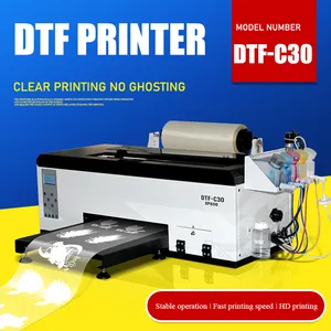 Heißer Verkauf 13 Zoll 30cm 33cm XP600 DTF-Drucker mit Rolle-zu-Rolle-Wärme übertragungs maschine für den TX800-Druckkopf-DTF-Druck