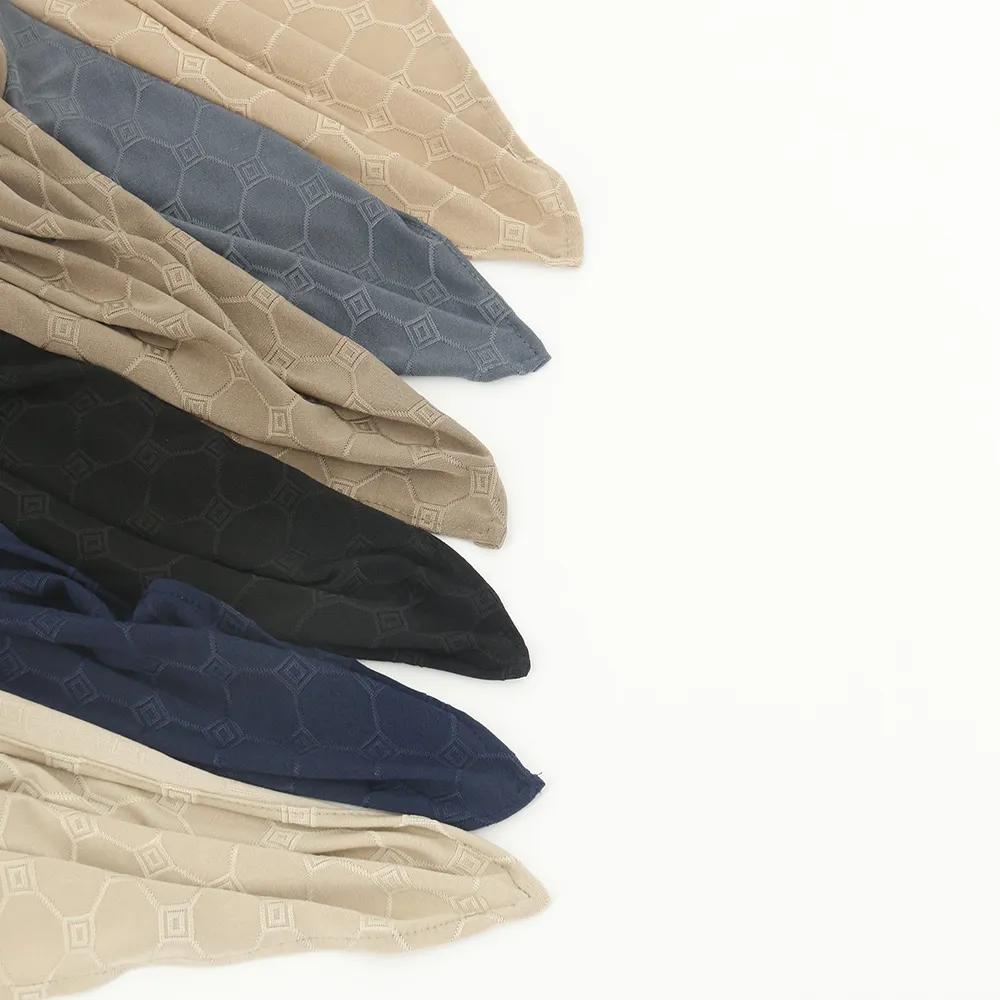Mode Nieuwe Ontwerp 12 Kleuren Hijab Breien Jacquard Jersey Katoenen Sjaal Voor Nederland Vrouwen