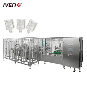 고효율 비 Pvc 소프트 백 세척 충전 밀봉 및 포장 기계 IV 솔루션 생산 라인
