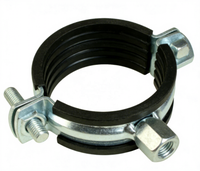 Support de fixation robuste en acier galvanisé avec joint en caoutchouc EPDM pour tuyaux, pince de suspension en forme de O pour tuyaux
