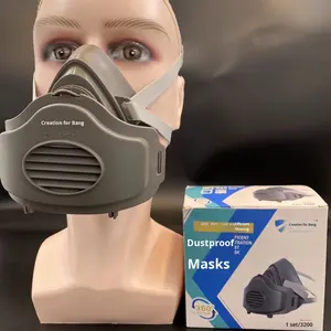 3200 Masker Anti Debu 3 Lapis yang Dapat Digunakan Kembali & Dicuci dengan Filter Hepa 3701CN Terbuat dari Silikon - Product Image 2