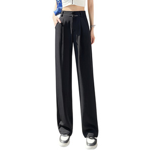 <span class=keywords><strong>Pantaloni</strong></span> Casual da Donna Primavera 2023 Viola a Vita Alta <span class=keywords><strong>con</strong></span> <span class=keywords><strong>Bottoni</strong></span> Nuova Moda <span class=keywords><strong>Pantaloni</strong></span> Dritti Lunghi fino al Pavimento <span class=keywords><strong>con</strong></span> Stile Frontale Piatto - Product Image 6