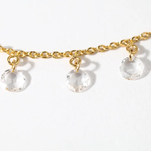 Elegante Collar Colgante de Oro de 14K con Diamante Cultivado en Laboratorio, Cadena Delicada en Capas, Joyería Fina, Regalo para Ella - Product Image 2