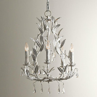 Chandelier rétro en fer de style campagnard américain Cristaux Feuille Design Villa Restaurant Décor de vestiaire Éclairage créatif Décoration de chambre