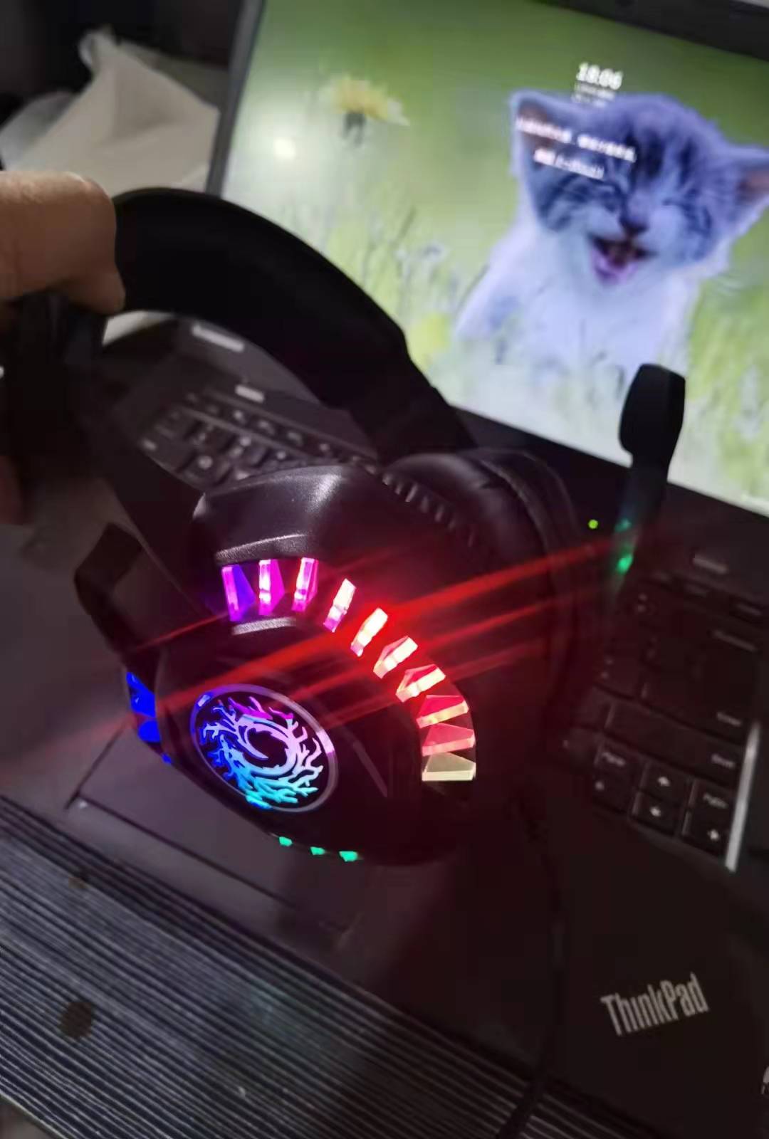 hot selling G2000 led light headphone game headphset real stereo sound no delay for game playing with mic