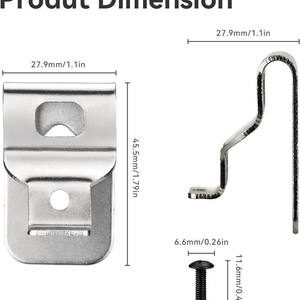 Stainless Steel Wall <b>Hook</b> 27.9mm X 45.5mm For <b>Tools</b> Garage Storage Home Use - Product Image 1