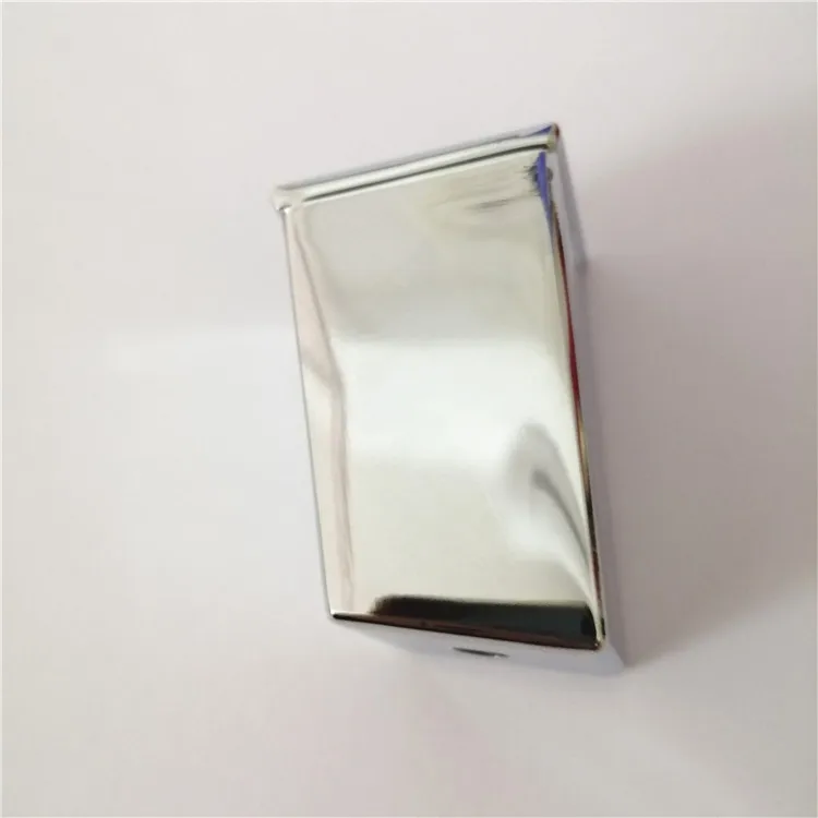 Chrome color inclined sloped square leg ferrule fittings zinc alloy furniture hardware table chair toe tips