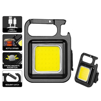 Mini lampe torche LED ultra-compacte, étanche, lampe de poche EDC, 500 lumens, faisceau réglable, lampe porte-clés portable, 3,7 V