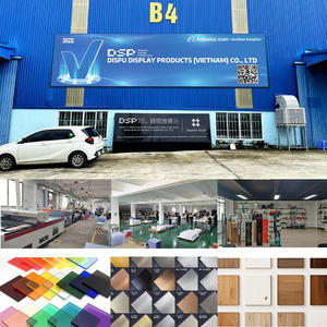 ตู้โชว์เครื่องสำอางและเครื่องประดับอะคริลิคแบบล็อคได้เคลือบสีเงาสูงจากโรงงาน DSP เวียดนาม - Product Image 4