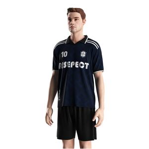 Camiseta de Fútbol Profesional con Cuello Polo de un Solo Botón, Construcción de Secado Rápido y Bloques de Color Personalizables para Entrenamientos - Product Image 2