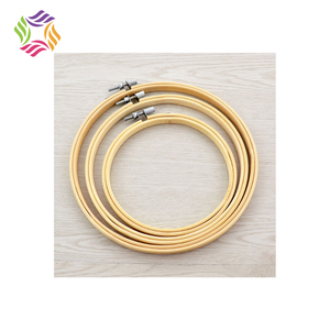 Charmkey 14*14 centimetri ABS pelliccia gomma di legno di bambù del cerchio telaio commercio all'ingrosso ricamo cerchi punto croce FAI DA TE kit di materiale personalizzare - Product Image 5