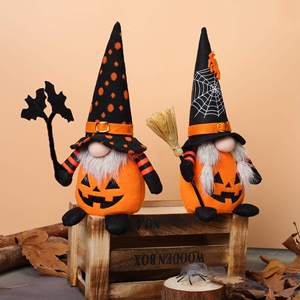 Gnomos Reversibles de Halloween al por Mayor JQ |   Elfo sin Rostro con Diseño de Murciélago y Calabaza |   Muñeco de Peluche Rudolf para Decoración de Mesa Navideña - Product Image 2