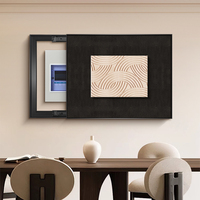 Kotak Meter geometris abstrak bingkai polistirena porselen kristal gantung dinding saklar pintu sederhana Modern seni dinding dekoratif