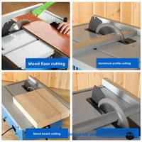 Scie à table compacte LUXTER Rocker de 8 pouces, coupe à 45 degrés, alimentation 220V, lame de scie à bois 80 dents, usage domestique