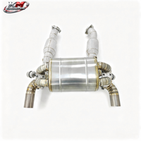 Système d'échappement complet en alliage de titane KM pour Ferrari F430 Scuderia 4.3L V8 2005-2009, avec catalyseur sport, collecteur et valve à vide, système cat-back