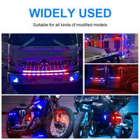 KaiDengZhe Doppelreihige Stroboskop-LED-Autoleuchte 12SMD Grill-Blitzlicht Notfall-Anzeigeleuchte Auto-LKW-Anhänger Seitenmarkierungsleuchte