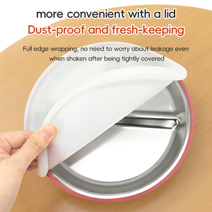 BPA Free Phthalate Free Multifunctional Baby Feeding Set Divided Suction Plate Two Ear Food Bowl 8 Piece - Product Image 5