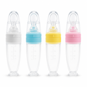 Cuillère-biberon en silicone sans BPA pour bébé, pour l'alimentation au <span class=keywords><strong>riz</strong></span> et aux céréales, pour nourrissons et tout-petits, pour les aliments complémentaires - Product Image 1