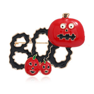 Nouvelle arrivée drôle Halloween habiller fête accessoires créatifs à la mode couleur huile goutte à goutte émail lettre broche à ma fille - Product Image 6