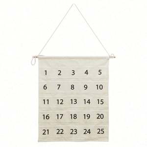 Hot Sale Logo Printed Hanging <b>Fabric</b> <b>Advent</b> <b>Calendar</b> Empty Christmas <b>Advent</b> <b>Calendar</b> - Product Image 1
