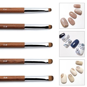 French Nail <b>Brush</b> Sandalwood Handle Acrylic Drawing Rhinestone Gel Painting Manicure Tool 8-16 - Product Image 3