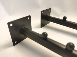 Exhibidores de Accesorios para Supermercados, Barra de Colgar en Cascada, Ganchos de Montaje en Pared de Metal Plateado - Product Image 4