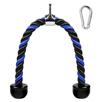 Câble de traction de 27 pouces en stock accessoire d'équipement de fitness corde de triceps en nylon pour l'entraînement de poids triceps