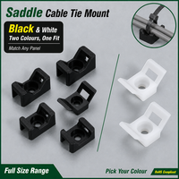 Support de fixation de ceinture en forme de selle avec trou pour vis, clip de fixation de câble