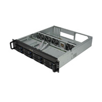 Châssis de serveur 2U 8 baies Hot Swap pour montage en rack, boîtier de serveur ATX 12" x 9.6" avec planche arrière SATA, personnalisation acceptée