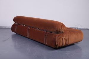 <span class=keywords><strong>Muebles</strong></span> modernos de mediados de siglo, sofá <span class=keywords><strong>Soriana</strong></span> de terciopelo marrón, Afra, Tobia, Scarpa, reproducción - Product Image 5