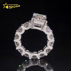 Fast Shipping Local Stock Engagement <strong>Emerald</strong> Cut 5ct Women 925 <strong>Silver</strong> Moissanite Diamond <strong>Ring</strong> - Product Image 5