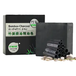 Savon emballé individuellement, équilibre du Ph, meilleur savon nettoyant au charbon de bambou, barre noire