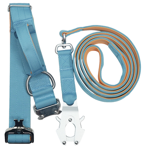 Ensemble de laisse et collier de luxe pour chien, rembourré et doux, avec boucle à dégagement rapide et poignée. - Product Image 4