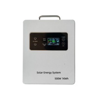 Système d'énergie solaire portable 500W 1kWh - Générateur solaire domestique tout-en-un avec stockage d'énergie, onduleur à onde sinusoïdale pure et MPPT