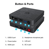 Mini PC Beelink T4 PRO, Top 10 en Juegos, Intel N3350, 4G, 64G, Wins10, Computadora Industrial para Escuela y Banco, Computadora Stick T4pro