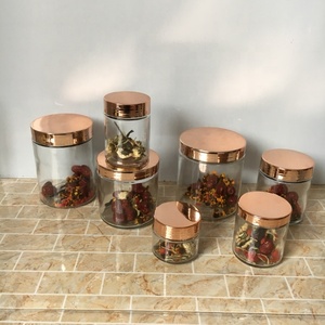 Pots de <span class=keywords><strong>miel</strong></span> en verre cosmétique à large bouche droite ronde 100ml 500ml avec couvercles pour bougies de stockage des aliments - Product Image 5