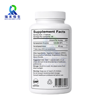 Serrapeptase végétalienne personnalisée OEM sans OGM pour le soutien du confort digestif et le bien-être quotidien – Capsules de Serrapeptase
