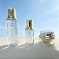 Nouveauté : Ensemble de flacons cosmétiques en plastique PETG de 50 ml et 150 ml avec vaporisateur fin pour lotion et sérum visage, et pot de crème visage de 50 g