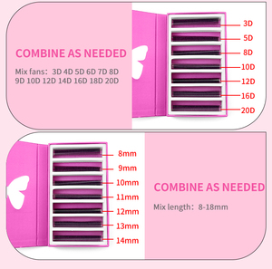 Extensions de <span class=keywords><strong>cils</strong></span> Promade <span class=keywords><strong>en</strong></span> vrac, à tige longue, finition mate, pour bouquets de <span class=keywords><strong>cils</strong></span> <span class=keywords><strong>en</strong></span> éventail rapide, avec plateaux de <span class=keywords><strong>cils</strong></span> <span class=keywords><strong>en</strong></span> éventail étroits et larges, base pointue - Product Image 5