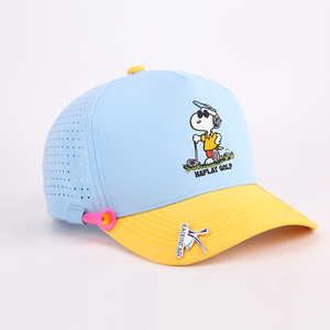 New Design 5 Panel Embroidery Logo Snapback Baseball Caps Laser Cut Hole Golf <strong>Hats</strong> and <strong>Waterproof</strong> Rope <strong>Hats</strong> - Product Image 4